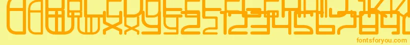AhHa2 Font – Orange Fonts on Yellow Background