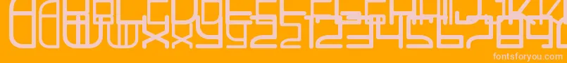 AhHa2 Font – Pink Fonts on Orange Background