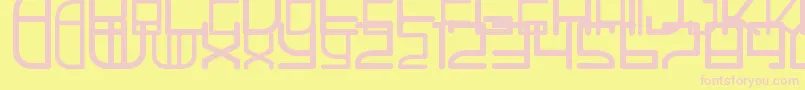 AhHa2 Font – Pink Fonts on Yellow Background