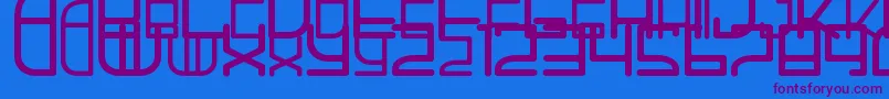 AhHa2 Font – Purple Fonts on Blue Background