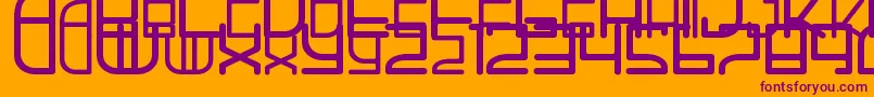 AhHa2 Font – Purple Fonts on Orange Background