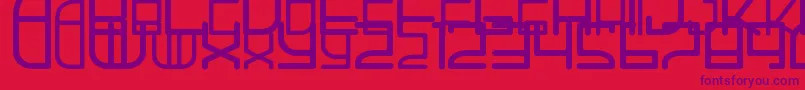 AhHa2 Font – Purple Fonts on Red Background