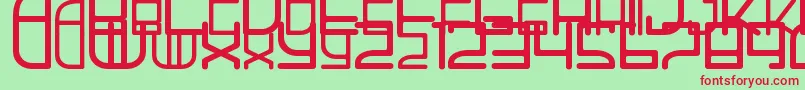 AhHa2 Font – Red Fonts on Green Background