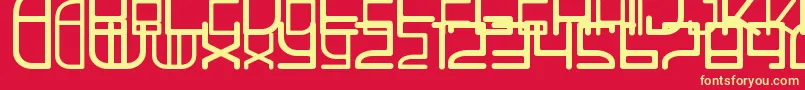 AhHa2 Font – Yellow Fonts on Red Background