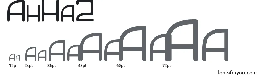 AhHa2 Font Sizes