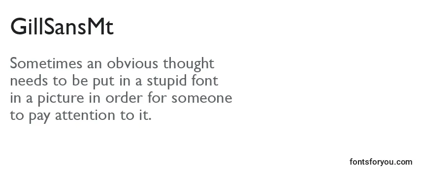 Review of the GillSansMt Font