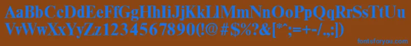 ThamesBold Font – Blue Fonts on Brown Background