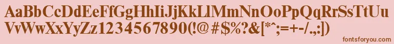 ThamesBold Font – Brown Fonts on Pink Background