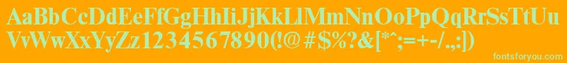 ThamesBold Font – Green Fonts on Orange Background
