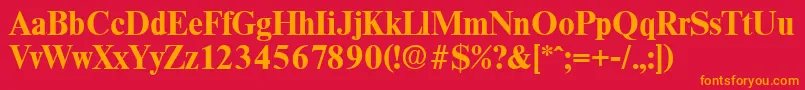 ThamesBold Font – Orange Fonts on Red Background