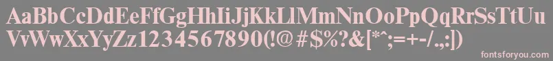 ThamesBold Font – Pink Fonts on Gray Background