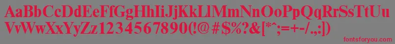 ThamesBold Font – Red Fonts on Gray Background