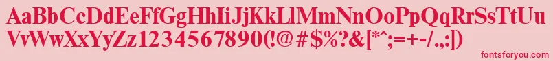 ThamesBold Font – Red Fonts on Pink Background