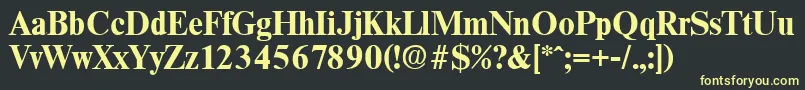 Weitere Informationen zur ThamesBold-Schriftart ThamesBold-Schriftart – Gelbe Schriften auf schwarzem Hintergrund