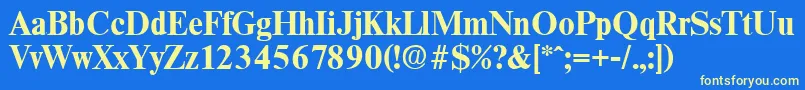 ThamesBold Font – Yellow Fonts on Blue Background