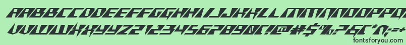 Xracerexpandital Font – Black Fonts on Green Background