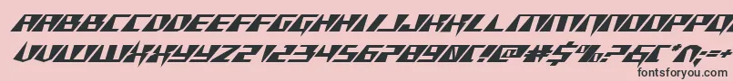 Xracerexpandital Font – Black Fonts on Pink Background