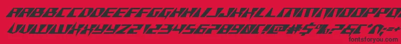 Xracerexpandital Font – Black Fonts on Red Background