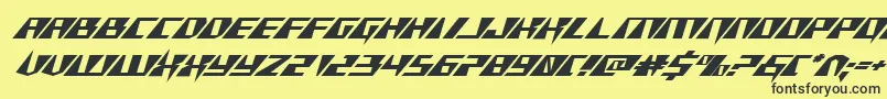 Xracerexpandital Font – Black Fonts on Yellow Background