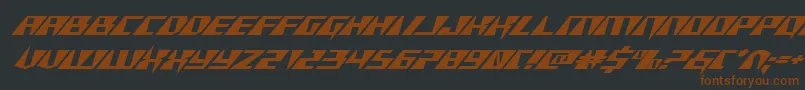 Xracerexpandital Font – Brown Fonts on Black Background