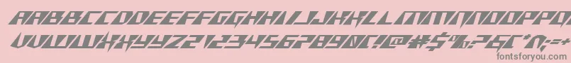 Xracerexpandital Font – Gray Fonts on Pink Background
