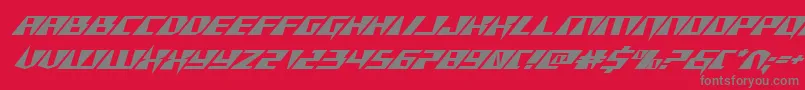 Xracerexpandital Font – Gray Fonts on Red Background
