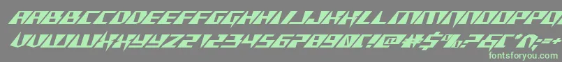 Xracerexpandital Font – Green Fonts on Gray Background