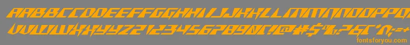 Xracerexpandital Font – Orange Fonts on Gray Background