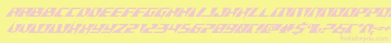 Xracerexpandital Font – Pink Fonts on Yellow Background