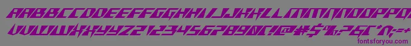 Xracerexpandital Font – Purple Fonts on Gray Background