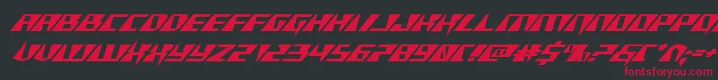 Xracerexpandital Font – Red Fonts on Black Background