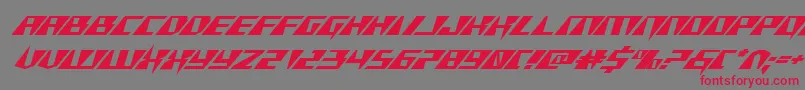 Xracerexpandital-Schriftart – Rote Schriften auf grauem Hintergrund
