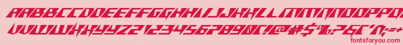 Xracerexpandital Font – Red Fonts on Pink Background