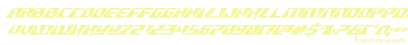 Xracerexpandital Font – Yellow Fonts on White Background