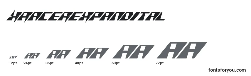 Xracerexpandital Font Sizes