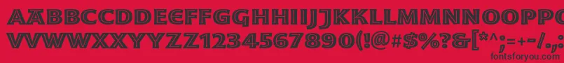 MoonglowBoldext Font – Black Fonts on Red Background