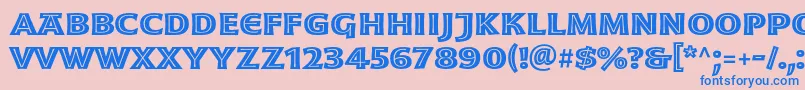 MoonglowBoldext Font – Blue Fonts on Pink Background