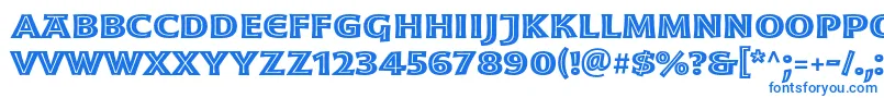 MoonglowBoldext Font – Blue Fonts on White Background