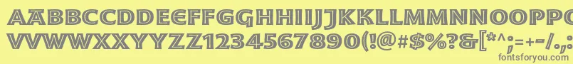 MoonglowBoldext Font – Gray Fonts on Yellow Background