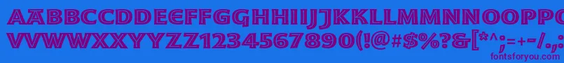 MoonglowBoldext Font – Purple Fonts on Blue Background