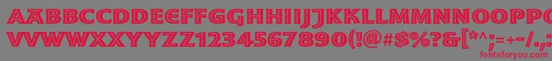 MoonglowBoldext Font – Red Fonts on Gray Background