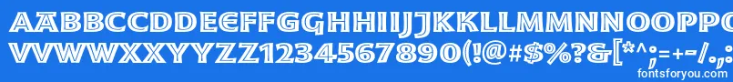 フォントMoonglowBoldext – 青い背景に白い文字