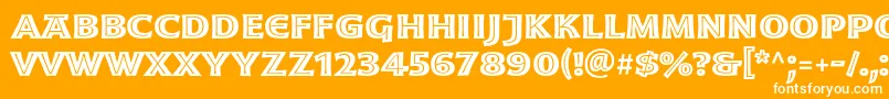 MoonglowBoldext Font – White Fonts on Orange Background