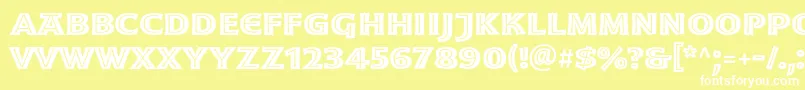 MoonglowBoldext Font – White Fonts on Yellow Background