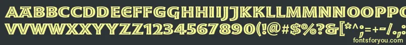 MoonglowBoldext Font – Yellow Fonts on Black Background