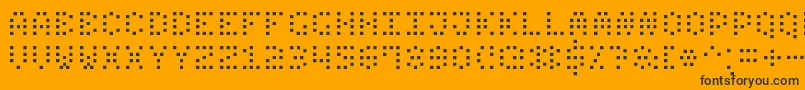 SmallDotDigital7 Font – Black Fonts on Orange Background