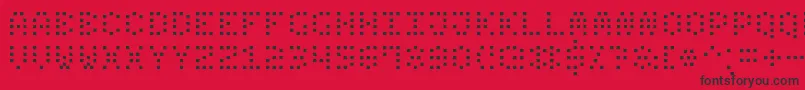 SmallDotDigital7 Font – Black Fonts on Red Background