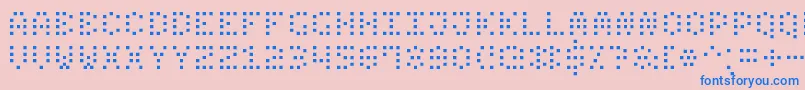 SmallDotDigital7 Font – Blue Fonts on Pink Background