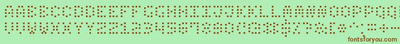 SmallDotDigital7 Font – Brown Fonts on Green Background