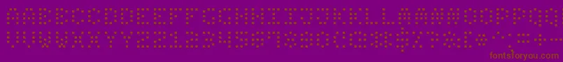 SmallDotDigital7 Font – Brown Fonts on Purple Background